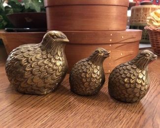 Brass Quail Set