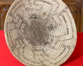 Antique Primitive Papago/Pima Tray Basket Native American Tohono O'odham	3x15.25 in diameter	
