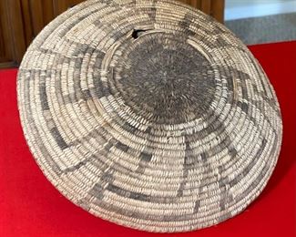 Antique Primitive Papago/Pima Tray Basket Native American Tohono O'odham	3x15.25 in diameter	
