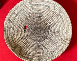 Antique Primitive Papago/Pima Tray Basket Native American Tohono O'odham	3x15.25 in diameter	
