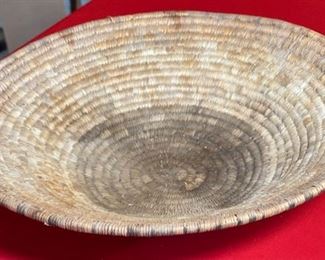 Antique Primitive Papago/Pima Offering Basket Native American Tohono O'odham	5x19.25 in Diameter	
