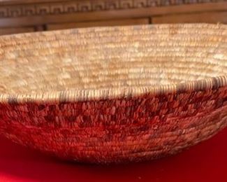 Antique Primitive Papago/Pima Offering Basket Native American Tohono O'odham	5x19.25 in Diameter	
