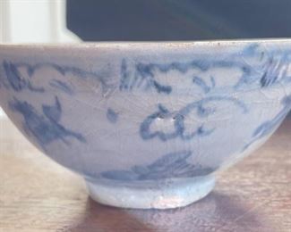 #2 Antique Chinese Kraak Porcelain Bowl Blue & White Ming  Horse  Export Ware	2.5x 5.5in	
