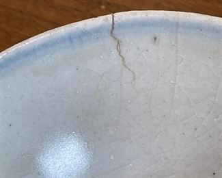 #2 Antique Chinese Kraak Porcelain Bowl Blue & White Ming  Horse  Export Ware	2.5x 5.5in	
