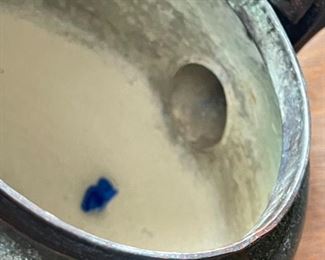 Antique Chinese Teapot Copper Tinned	7x8x8.5in	
