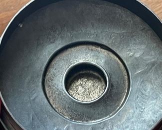 Antique Chinese Teapot Copper Tinned	7x8x8.5in	
