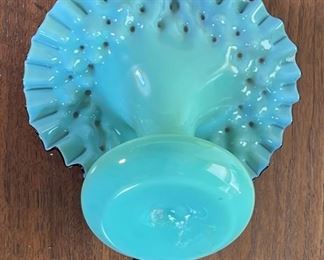 Antique Art Glass Jack in the Pulpit Glass vase Green/Reddish Brown Black	7.5x7x4in	HxWxD
