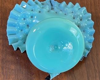 Antique Art Glass Jack in the Pulpit Glass vase Green/Reddish Brown Black	7.5x7x4in	HxWxD
