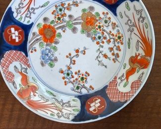 Antique Japanese Kakiemon Porcelain Plate	1.5in H x 10.75in diameter	
