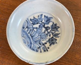 Antique Chinese Kraak Porcelain Bowl Blue & White Ming Wanli era Export Ware #3	1.25in H x 6in Diameter	
