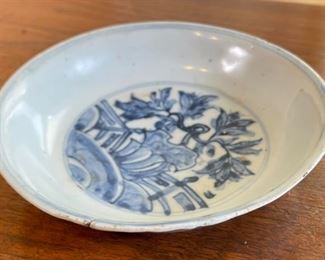 Antique Chinese Kraak Porcelain Bowl Blue & White Ming Wanli era Export Ware #3	1.25in H x 6in Diameter	
