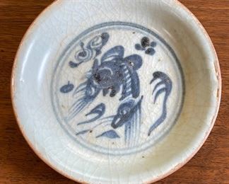 Antique Chinese Kraak Porcelain Bowl Blue & White Ming Wanli era Export Ware #4	1in H x 5.25in Diameter	
