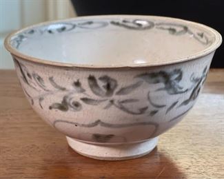 Antique Chinese Kraak Porcelain Bowl Blue & White Ming Wanli era Export Ware #4	3in H x 5.5in Diameter	