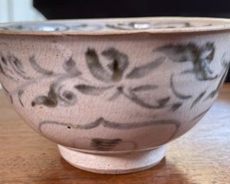 Antique Chinese Kraak Porcelain Bowl Blue & White Ming Wanli era Export Ware #4	3in H x 5.5in Diameter	