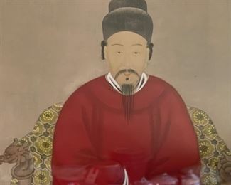 Hand Embellished Print Asian Man	28x20in	
