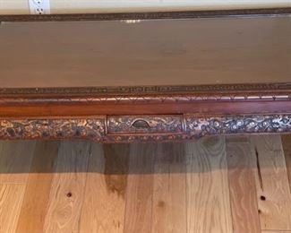 Vintage Chinese Carved Wood Coffee Table	15 x 42 x 22 in	HxWxD
