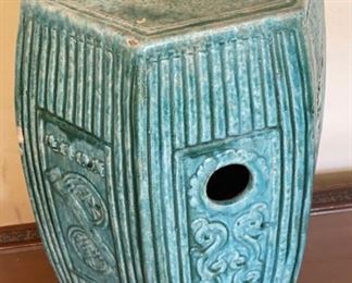 Vintage Heavy Ceramic Hexagon Chinese Garden Stool	19 x 11 x 12.5 in	HxWxD
