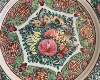 18pc Antique Japanese Porcelain Ware "decorated in hong kong" Plates	6×7.25 inch plates and 12x10.75 inch plates	
