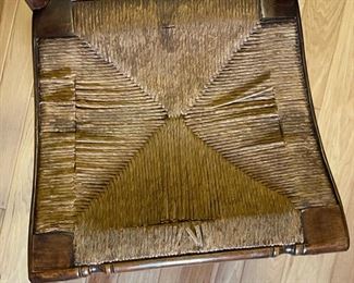 Antique Rush Seat Chair	34 x 17. 5 x 17. 5 seat; 18.5	HxWxD
