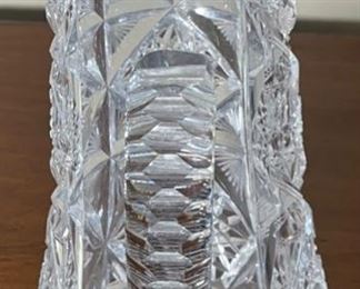 Antique American Brilliant Cut Glass Water Pitcher Tankard	7.75 x 5 x 7 in	HxWxD
