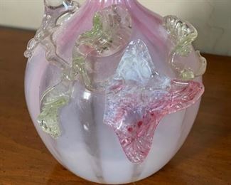 2pc Antique Glass Pitchers PAIR	9in H	
