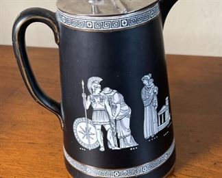 Pratt Porcelain Neoclassical Greek Pitcher Water Jug	6x3x5.5in	HxWxD
