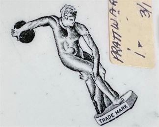 Pratt Porcelain Neoclassical Greek Pitcher Water Jug	6x3x5.5in	HxWxD
