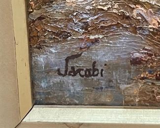 Original Art Jacobi 2 Ladies w/ Baby	Frame: 33 x 28.5in	
