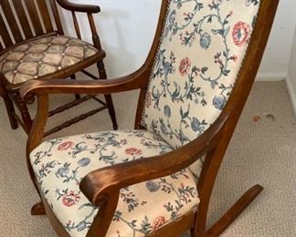 Upholstered Rocking Chair	41 x 25 x 34in	HxWxD
