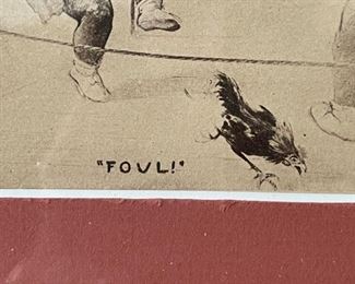 Framed Foul Cartoon National Arts	Frame: 8 x 9.7	
