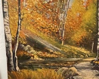 Original Art Lew Baxter  Creek Landscape no frame	18 x 24	

