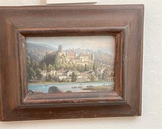Castle on hill Art	Frame: 8 x 9	
