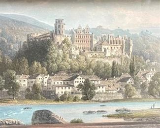 Castle on hill Art	Frame: 8 x 9	
