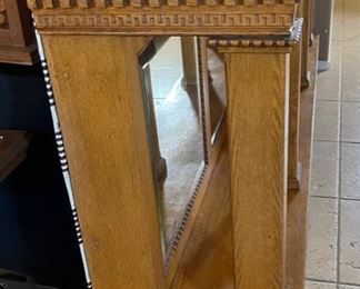 Huge Antique Oak Mirror Back Bar Counter	40. 5 x 87x 19in	HxWxD
