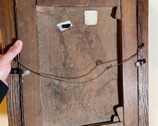 Antique Original Art Oil Painting Portrait Mutton Chop Man	Frame: 21.5 x 17	HxWxD
