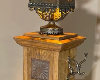 Antique Oak Coat Hanger Ship Light	73 x 13.5 x 13.5 in	HxWxD
