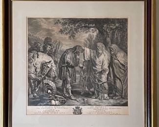 Antique Etching Decius Mus preparing for Death After: Peter Paul Rubens Andreas Schmutzer	Frame: 30 x 31in	
