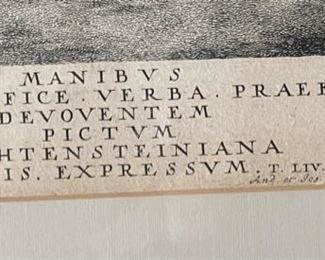 Antique Etching Decius Mus preparing for Death After: Peter Paul Rubens Andreas Schmutzer	Frame: 30 x 31in	
