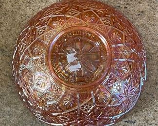 Imperial Marigold Carnival Glass  Berry Bowl	3x8in Diameter	
