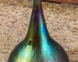 Heron Art Glass Paperweight	3in H x  5in diameter	
