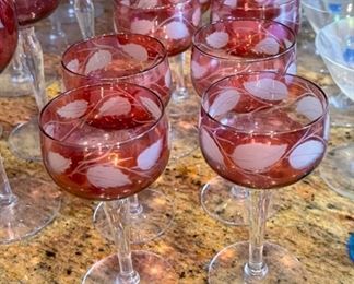 18pc Ruby red stemware		

