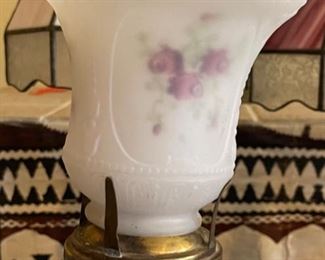 Antique Hand Painted Glass Lamp	16 x 5 x 5in	HxWxD

