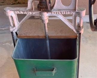 Antique Cast Iron & Tin Dairy Churn	31 x 18 x 11in	HxWxD
