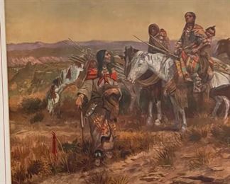 Heading the Right Way CM Russell Framed Print Litho	26 x 32in	
