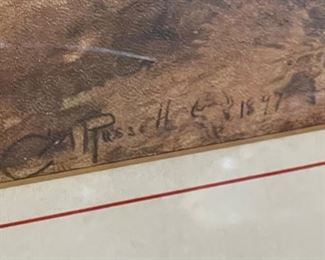 Heading the Right Way CM Russell Framed Print Litho	26 x 32in	
