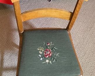 Needlepoint Chair antique	33 x 17 x 16 in	HxWxD
