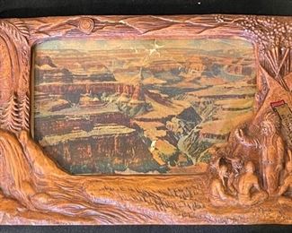 Antique Grand Canyon Framed Postcard Grand Indian Chief Frame	4.75 x 5 x 7.75	HxWxD
