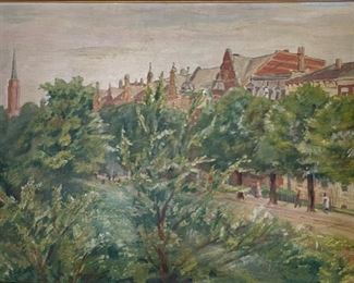 Original Art JH Vosskuehler German Street #1	14 x 17.5in	
