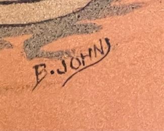 Navajo Sand Painting Original Art B John Native American	16 x 16	
