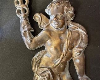 Metal Medical Caduceus Baby Door Plaque Cast Iron	12x5.5 inches	
